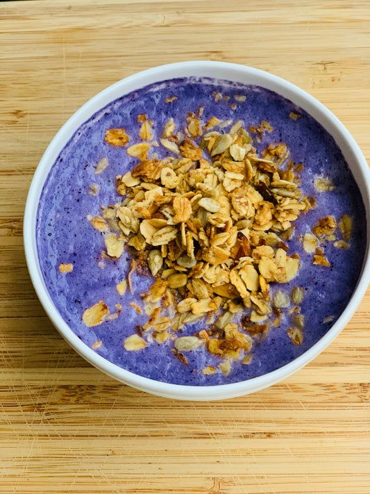 Blueberry superfood smoothie bowl